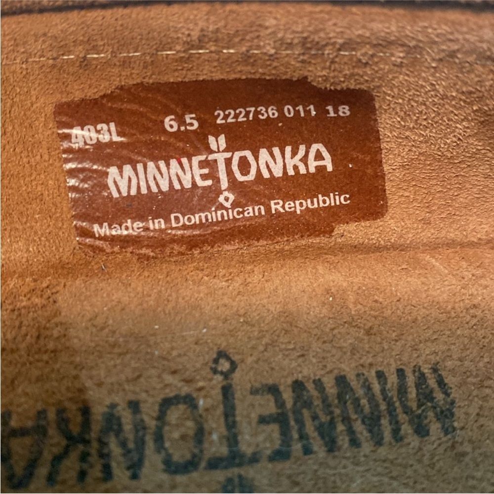 Minnetonka Brown Suede Moccasins - Picture 9 of 11